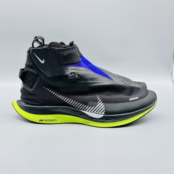 Nike Pegasus Turbo Shield Shoes Womens 8.5 Black Purple Yellow Waterproof Run - Picture 1 of 13